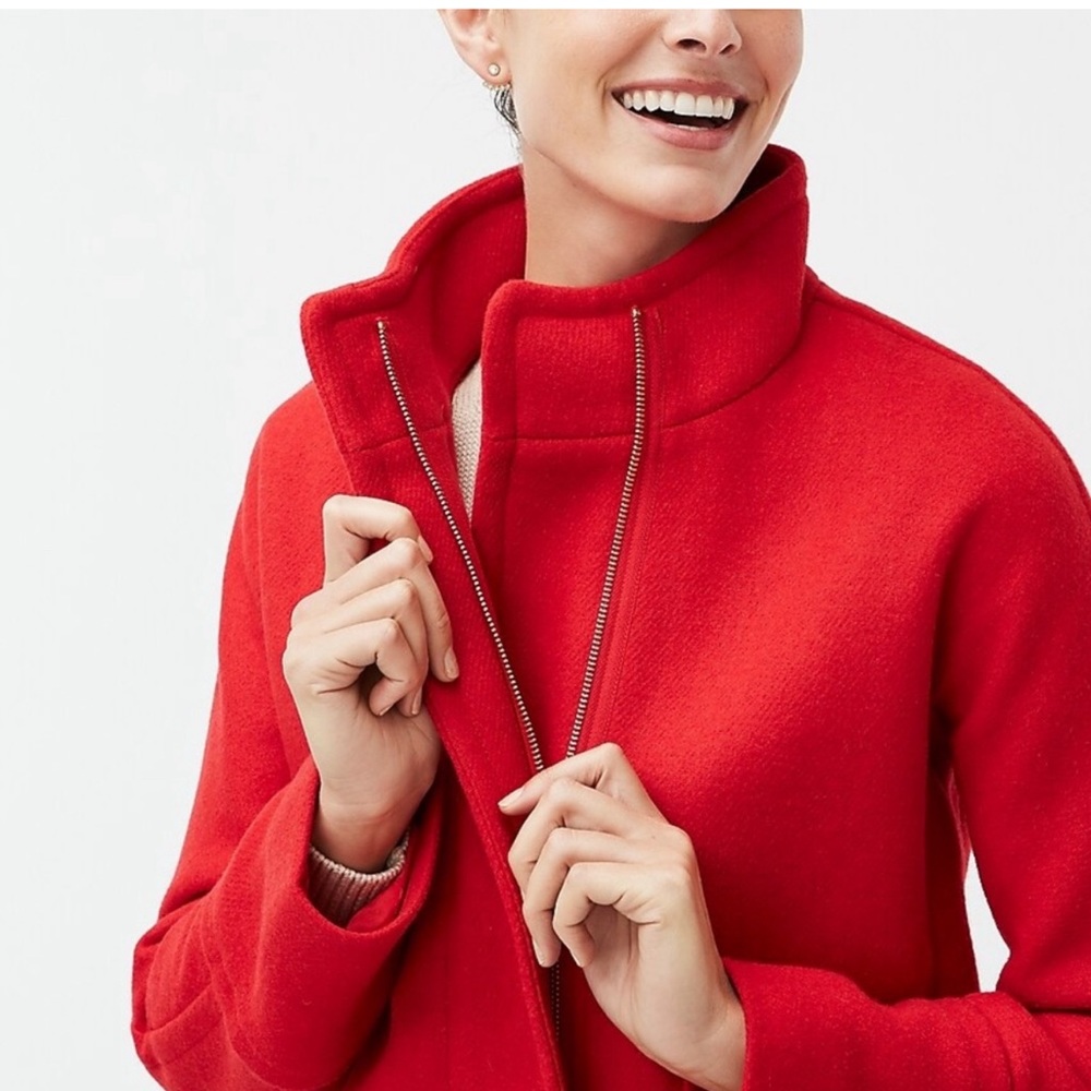 J. Crew City Coat, Red, Size 0